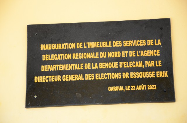 The Director General of Elections inaugurates the new building of Elecam North Region the 22 August 2023.